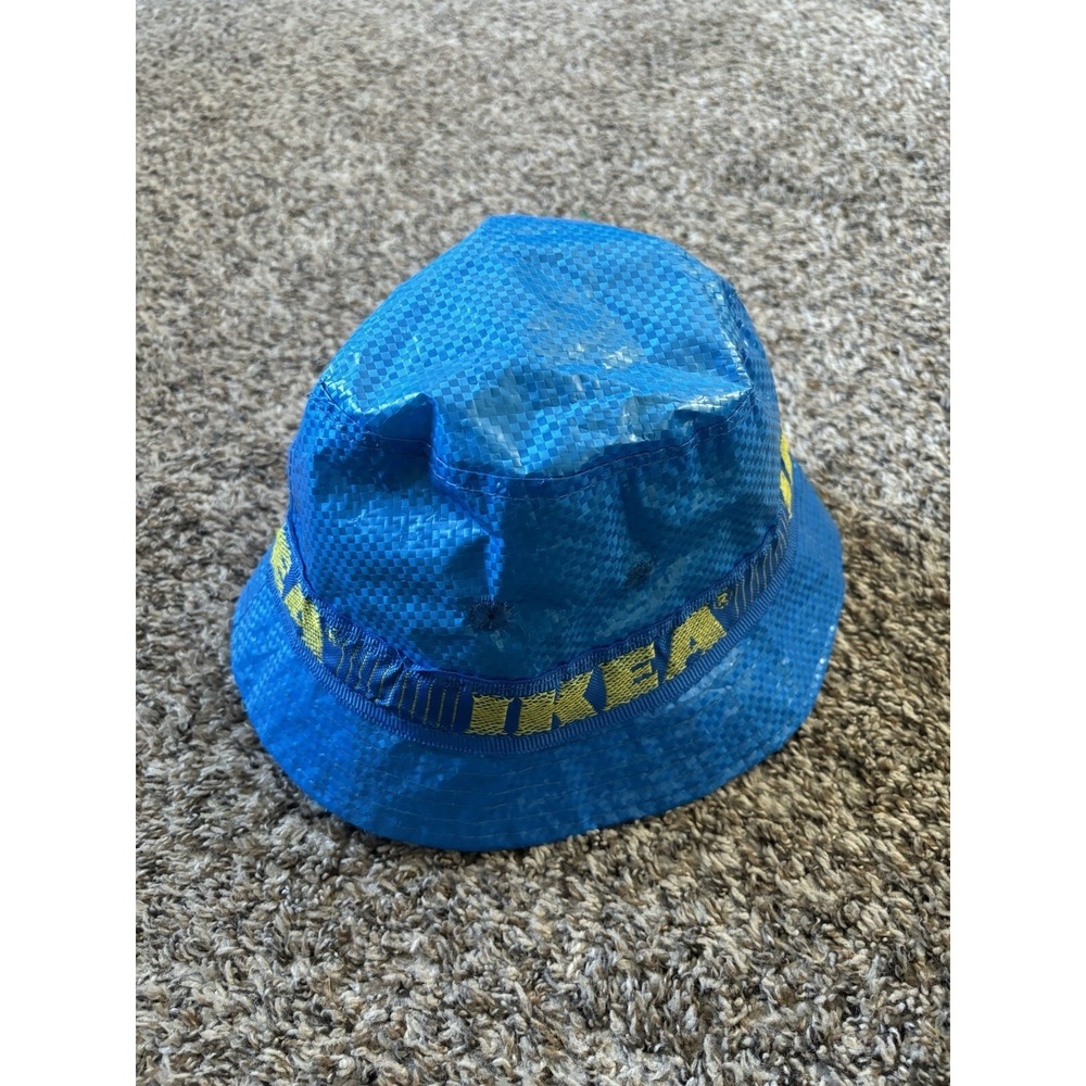 Ikea Knorva Frakta Bucket Hat Cap Adult Blue‎ Polypropylene OSFM IKEA Hat
